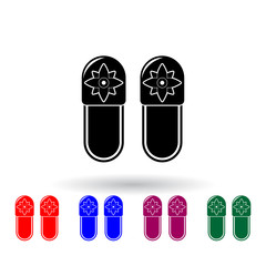 Poster - slippers illustration multi color icon. Elements of spa set. Simple icon for websites, web design, mobile app, info graphics