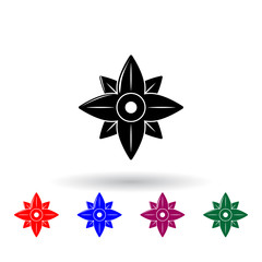 Poster - lotus flower illustration multi color icon. Elements of spa set. Simple icon for websites, web design, mobile app, info graphics