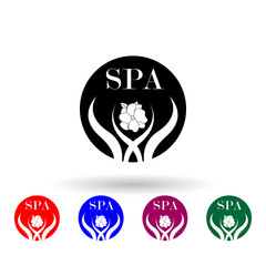 Poster - spa salon logo illustration multi color icon. Elements of spa set. Simple icon for websites, web design, mobile app, info graphics