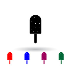 Poster - ice cream multi color icon. Elements of ice cream set. Simple icon for websites, web design, mobile app, info graphics