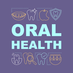 Oral health word concepts banner