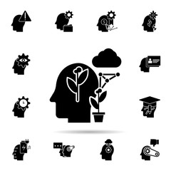 Poster - idea in mind icon. Universal set of human mind for website design and development, app development