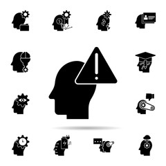 Poster - mental health in mind icon. Universal set of human mind for website design and development, app development