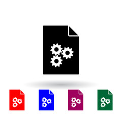 Poster - mechanism on document multi color icon. Elements of file and documents set. Simple icon for websites, web design, mobile app, info graphics