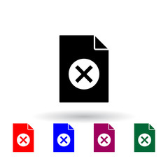 Poster - ban on document multi color icon. Elements of file and documents set. Simple icon for websites, web design, mobile app, info graphics
