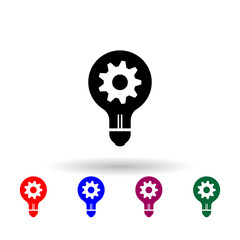 Poster - lamp and mechanism multi color icon. Elements of engineering set. Simple icon for websites, web design, mobile app, info graphics