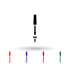 Poster - screwdriver and screw multi color icon. Elements of engineering set. Simple icon for websites, web design, mobile app, info graphics