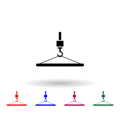 Poster - crane and cargo multi color icon. Elements of engineering set. Simple icon for websites, web design, mobile app, info graphics