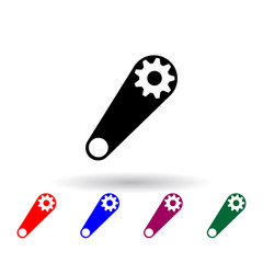 Poster - mechanism multi color icon. Elements of engineering set. Simple icon for websites, web design, mobile app, info graphics
