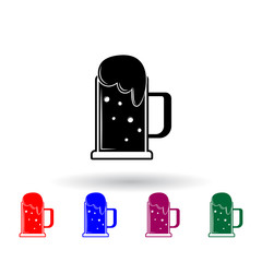 Poster - beer in a mug multi color icon. Elements of drink set. Simple icon for websites, web design, mobile app, info graphics