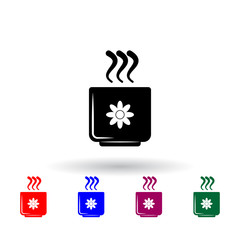 Poster - green tea in a cup multi color icon. Elements of drink set. Simple icon for websites, web design, mobile app, info graphics