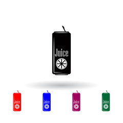 Poster - juice jar multi color icon. Elements of drink set. Simple icon for websites, web design, mobile app, info graphics