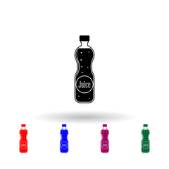 Poster - juice in a bottle multi color icon. Elements of drink set. Simple icon for websites, web design, mobile app, info graphics