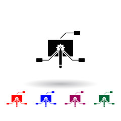Poster - develop mechanisms multi color icon. Elements of concentration set. Simple icon for websites, web design, mobile app, info graphics
