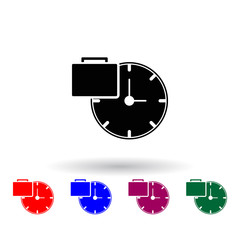 Poster - time of portfolio multi color icon. Elements of concentration set. Simple icon for websites, web design, mobile app, info graphics