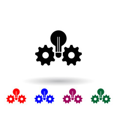 Poster - idea of management multi color icon. Elements of concentration set. Simple icon for websites, web design, mobile app, info graphics
