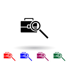 Poster - portfolio search multi color icon. Elements of concentration set. Simple icon for websites, web design, mobile app, info graphics