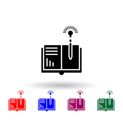 Poster - write an idea multi color icon. Elements of concentration set. Simple icon for websites, web design, mobile app, info graphics