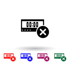 Poster - miss time multi color icon. Elements of concentration set. Simple icon for websites, web design, mobile app, info graphics