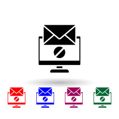 Poster - receive letter multi color icon. Elements of concentration set. Simple icon for websites, web design, mobile app, info graphics