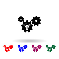 Poster - mechanism for developing ideas multi color icon. Elements of concentration set. Simple icon for websites, web design, mobile app, info graphics