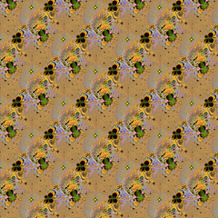 Poster - Fractal pattern of flying butterflies. In blue tones.