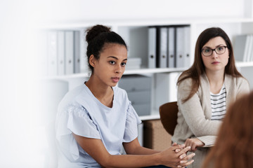 Wall Mural - Support group during psychological therapy, training for women concept