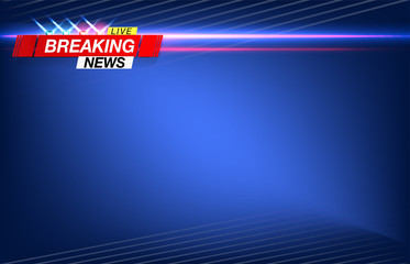 Poster - banner breaking news, important news, headline in the form of flashing lights police. vector image.