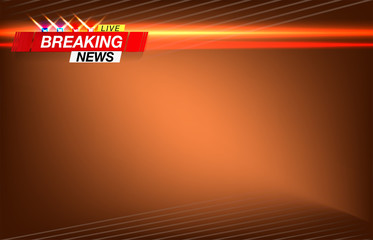 Poster - banner breaking news, important news, headline in the form of flashing lights police. vector image.