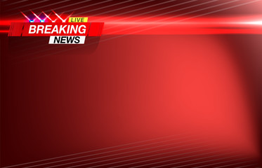 Poster - Banner breaking news, important news, headline in the form of flashing lights police. Vector image.