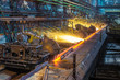 © photollurg - work process in metallurgical engineering at manufactory of steel plant