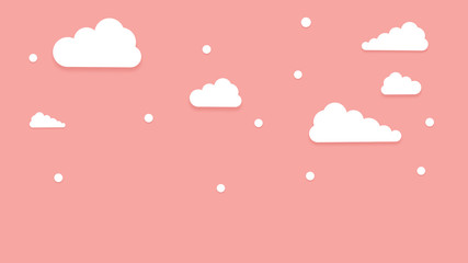 Wall Mural - abstract pattern with clouds in soft gradient pastel background in sweet color