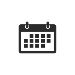 Leinwandbilder - Flat calendar Web Mobile icon vector. Calender on the wall symbol logo design inspiration