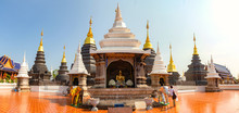 Giant Pagoda Is The Landmark Of Chiang Mai Province (Thailand)