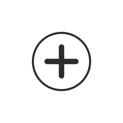 Aufkleber - Plus Icon vector illustration. Add icon. Addition sign. Medical Plus symbol. Plus logo design inspiration