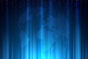 Poster - Global network connection.Business concept and internet technology.Technology background . Vector Illustration