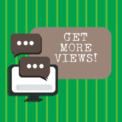 Poster - Text sign showing Get More Views. Conceptual photo Obtain additional followers and likes on your social network