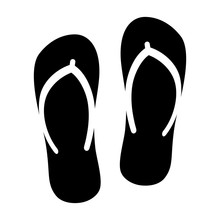Flip Flops Sandal Beach Wear Flat Vector Icon For Apps And Websites