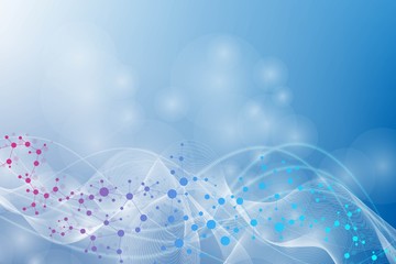 Canvas Print - structure molecule and communication. dna, atom, neurons. scientific concept for your design. connec