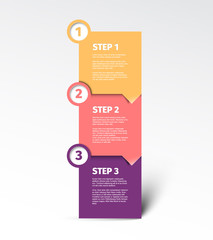 Poster - three steps vertical template