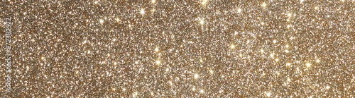 Cuadros en Lienzo blur glitter or bokeh gold festive background, texture banner, panoramic