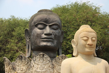 Public Art.  Religion One Of Old Holy Buddha In Buddhism Temples. Thailand