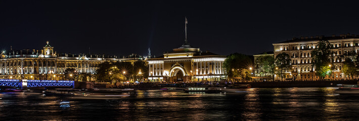 Sticker - night view of Saint Petersburg russia