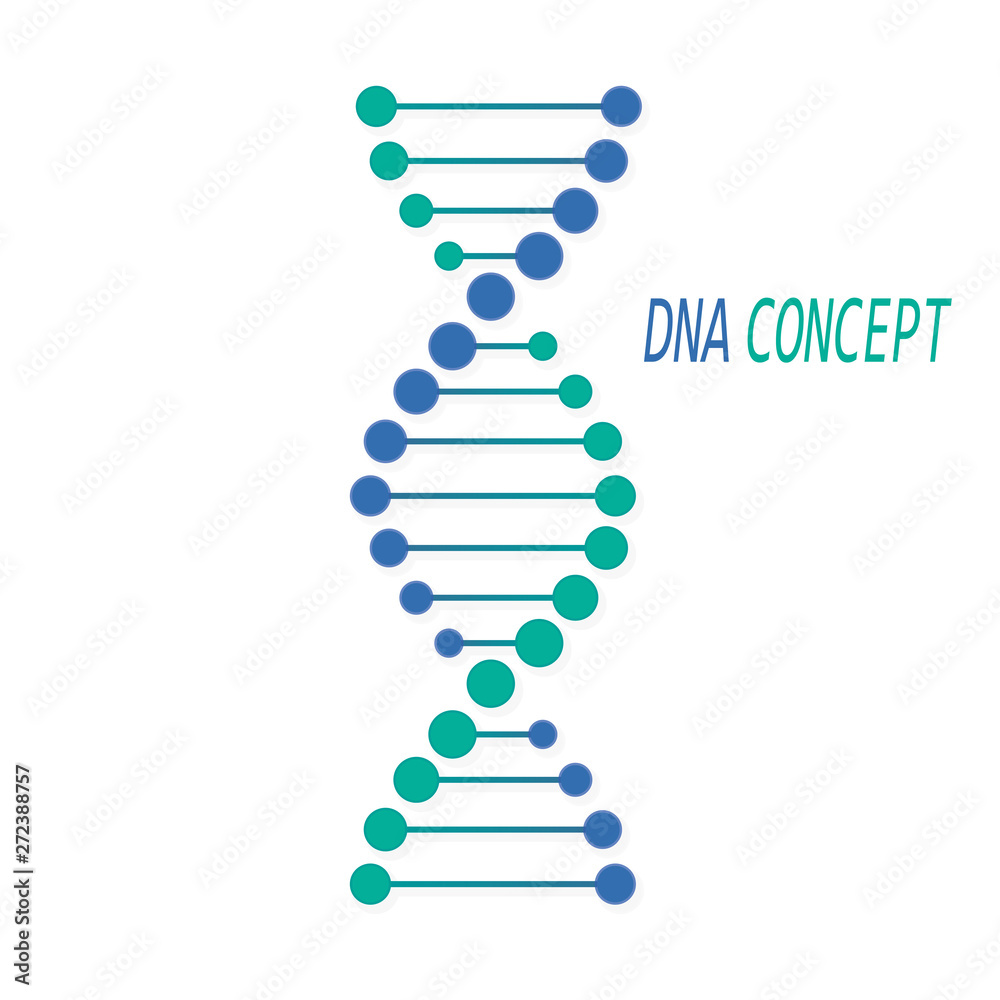 DNA symbol, sign. Deoxyribonucleic acid concept. Vector illustration ...