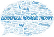 Bioidentical Hormone Therapy word cloud. Wordcloud made with text only.