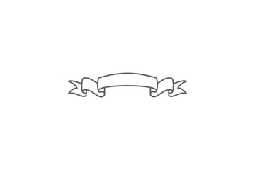 Poster - Ribbon for text illustration. Element of ribbon icon. Thin line icon for website design and development, app development. Premium icon
