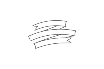 Poster - Banner, ribbon illustration. Element of ribbon icon. Thin line icon for website design and development, app development. Premium icon