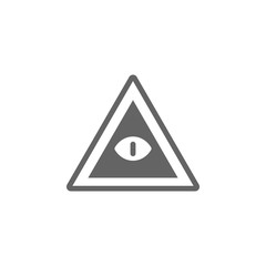 Poster - Eye in pyramid icon. Element of World religiosity icon. Premium quality graphic design icon. Signs and symbols collection icon