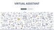 Virtual Assistant Doodle Concept