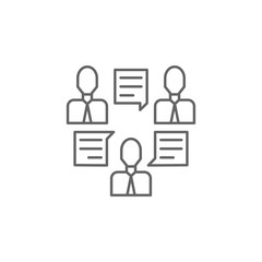 Poster - Brainstorm, team icon. Element of teamwork icon. Thin line icon for website design and development, app development. Premium icon